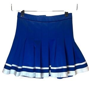 GTM Girl’s Blue White Stripes Cheer Cheerleading Skirt Size youth medium